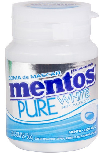 Chiclete Mentos Pure Fresh White 56g