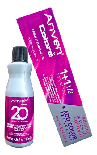  Tinte Permanente Anven Colore 90 Gr Tono 8mm Metallic Mauve