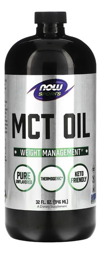 Óleo De Coco Mct Oil 100% Pure 946ml - Now Sports