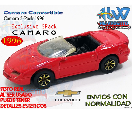 Hot Wheels Usado Hwargento Camaro Convertible N0218 1996 Hwa