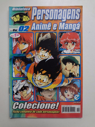 Revista Biblioteca Comix Vol. 2 Personagens Animê E Mangá 