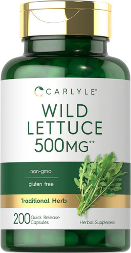 Carlyle Wild Lettuce 500 Mg Extracto De Lechuga Silvestre 200 Caps