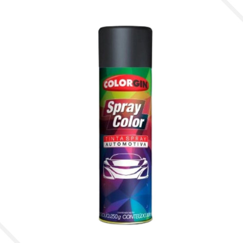Tinta Spray Automotivo Colorgin Preto Fosco - 300ml