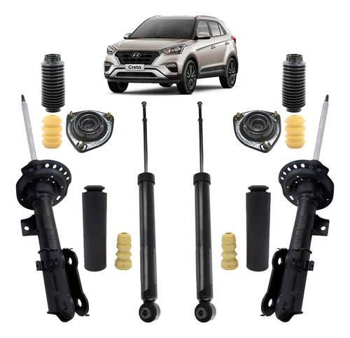 4 Amortecedores Kits Hyundai Creta 2016 2017 2018 19 20 21  