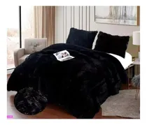 Comprar Cubrecama Cobertor Peludo  Con Chiporro 2 Plaza +2funadas Negro Peludo