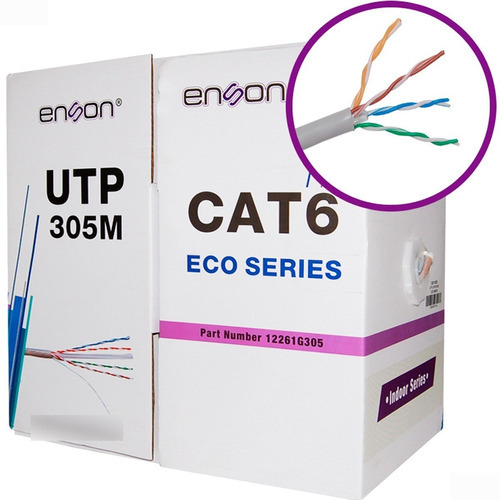 Bobina Cable Utp Cat6 Calibre 23 12261g305 Gris 305m Enson
