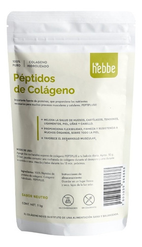 Colageno Hidrolizado Suplemento Peptidos De Colageno 1 Kg Sabor Sin Sabor