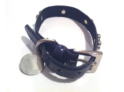 Imagen 2 de 2 de Collar Perros Chrombones Cuero Original Talla M - 25% Menos