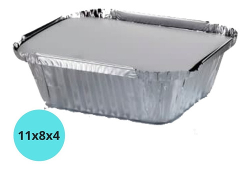 Envase De Aluminio Desechable Con Tapa C10 X 20 Unidades