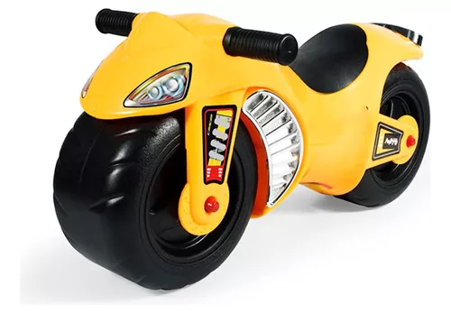 Montable Para Niños Moto Correpasillos, Largo 60 Cm Color Amarillo