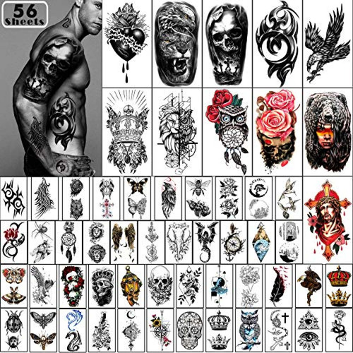 Tinta Para Tatuaje Yazhiji 56 Hojas Tatuajes Temporales Pega