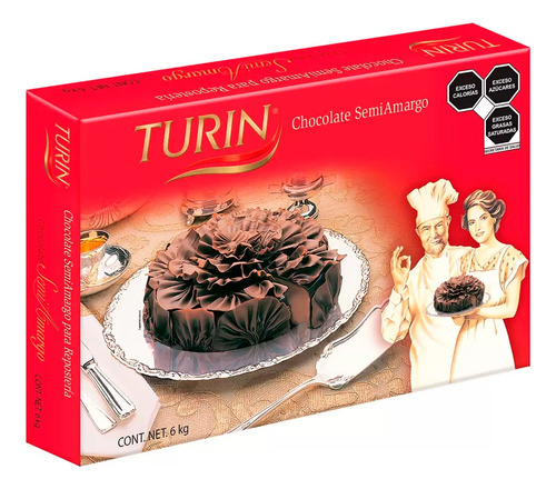 Chocolate Semiamargo Turin 6 Kg Para Reposteria 