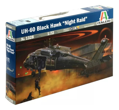 Ataque noturno Uh-60 Black Hawk - Escala 1/72 Italeri 1328