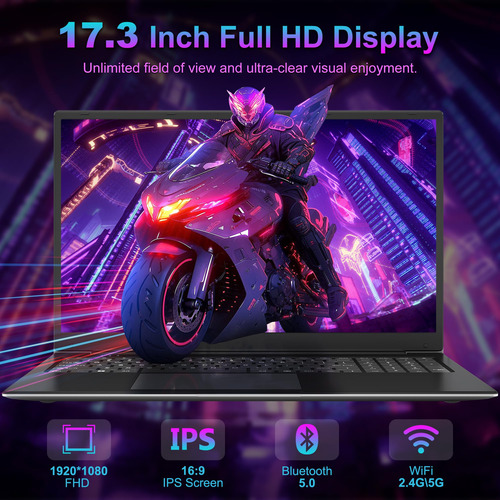 Computadora Portátil 17.3 Ssd 128gb Ram 4gb I3 Fhd 1920x10
