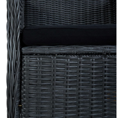 Sillas De Jardín Con Cojines 2 Pzas Rattan Gris Oscuro