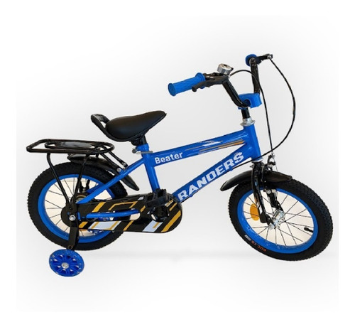 Imagen 1 de 9 de Bicicleta Infantil Rodado 14 Randers Azul Mundo Gym