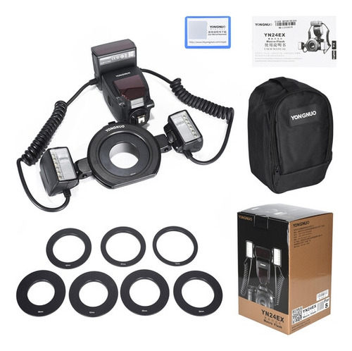 Flash Yongnuo Circular Yn-24ex Macro Ring Para Sony S/juros Cor Preto