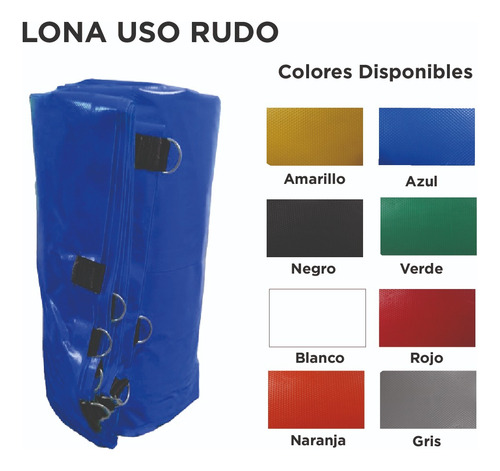 Lona De Uso Rudo 5x6 Metros Color Azul. Lona 5x6 M.