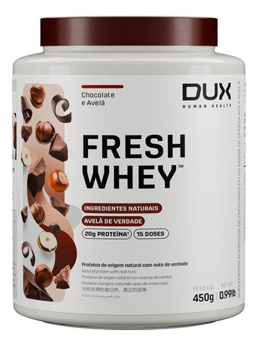 Whey Protein Fresh Whey Dux Nutrition - 450g Chocolate Avelã