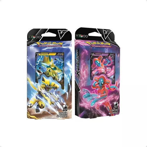 Kit 2 Decks Pokémon Cartas Baralho Batalha Deoxys Zeraora V - R$ 134,69