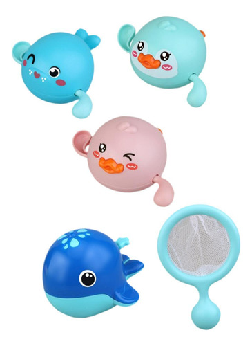 5 Piezas De Juguetes De Bañera De Bebé Dibujos Animados,
