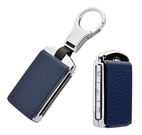 Funda De Cuero Metálico Sin Llave Para Volvoxc60 - Azul.