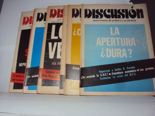 7 Revistas Discucion Julio / Diciembre  1975 