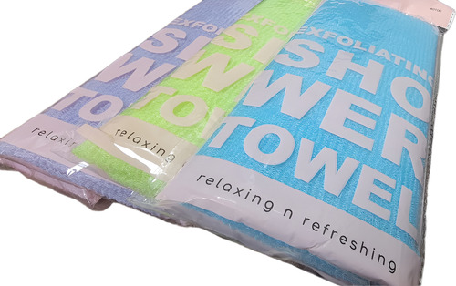 Toalla De Baño Exfoliante Estropajo Celavi Relajante Color Verde