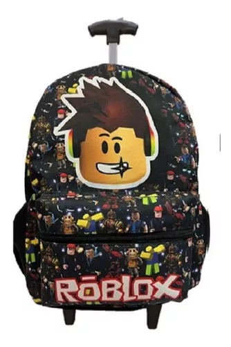 Mochila Masculina Infantil Roblox Rodinhas Lancheira Estojo - Chic