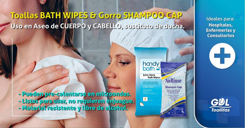 Imagen 3 de 3 de Toallitas Húmedas Para Baño En Seco (flow Pack Con 8)