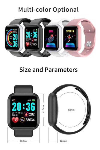 Reloj Inteligente Y68 Reloj Deportivo Bluetooth Para Estudia