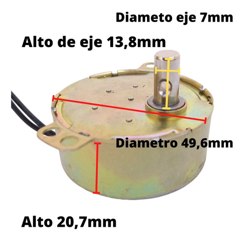 Imagen 2 de 6 de Motor 220v Giratorio Spiedo 5/6 Rpm 4w