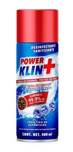 Power Klin Sanitizante En Aerosol Acuario 400 Ml Aa80205