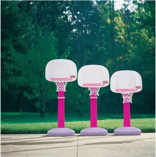 Little Tikes Canasta Basketball Ajustable Rosa 1 Balón / J