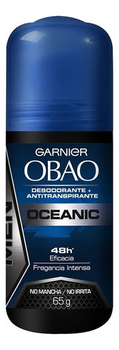 Desodorante Obao Hombre Roll On Oceanic Garnier 65 Gr Fragancia Neutral