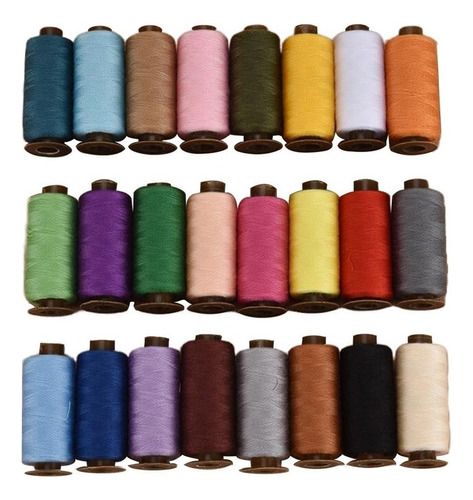 24 Paquetes De Hilo De Coser Overlock Colores Variados