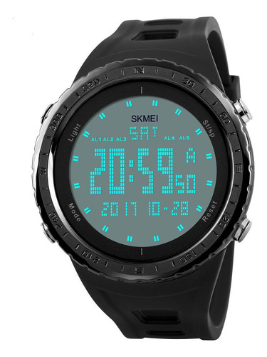Reloj deportivo negro impermeable Skmei 1246 para hombre