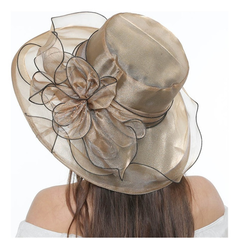 Negro Organza Derby Fascinator Para Tea Party Sombrero Sol