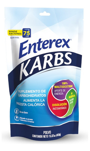 Enterex Karbs Suplemento De Carbohidratos Polvo 450g