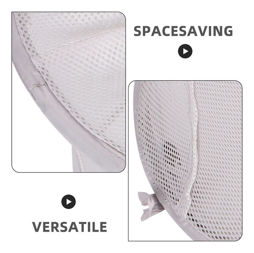 Cesto De Ropa De Malla Plegable Con Cordón Transpirable L