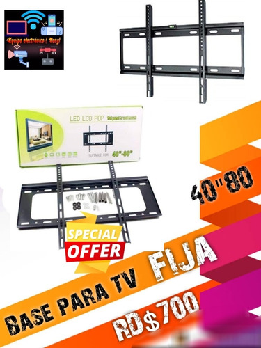 Base Fija Para Tv De 40 Hasta 80  Pulgadas