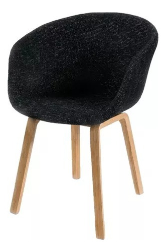 Silla Acojinada Con Apoya Brazos Para Hogar O Restaurante Estructura De La Silla Azul Oscuro