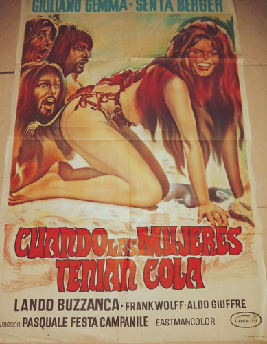 Cuando Las Mujeres Tenían Cola!! Afiche Gigante De Cine!! (Usado)