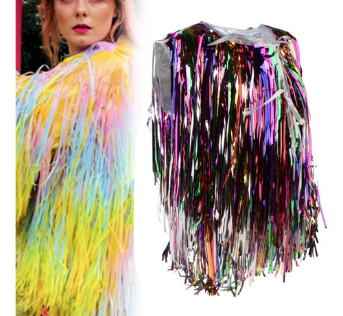 Chaqueta Con Borlas, Prenda De Vestir Manga Corta Oscura