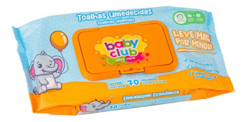 Kit 5 Toalhas Umedecidas Baby Club Ultra Care C/70un Cada