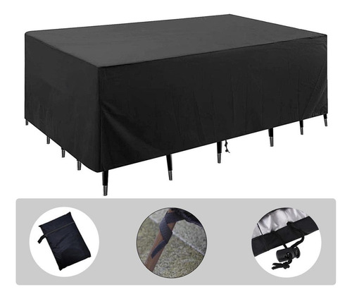 Set De Muebles De Exterior Cubierta Mesa De 135x135x75 Cm