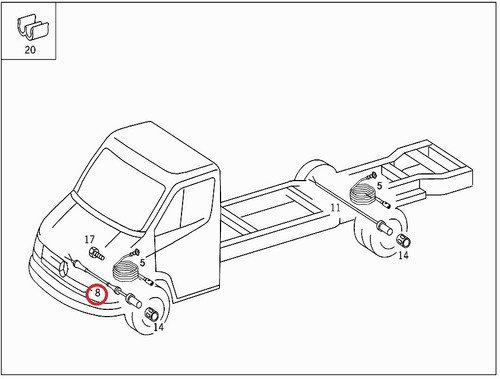 Imagen 5 de 9 de Sensor Abs Delantero Bremi Mercedes Sprinter 2000-2006@