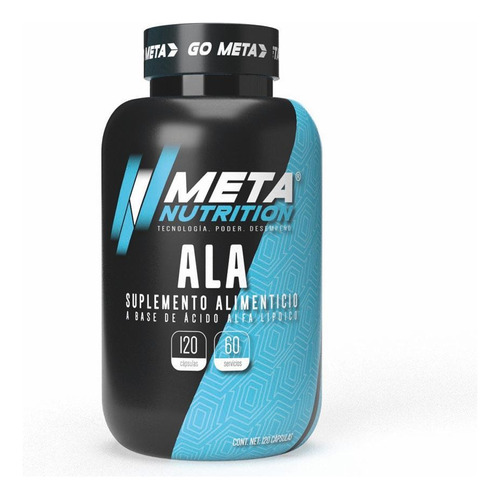 Meta Nutrition Acido Alfa Lipoico 120 Caps 600 Mg Sabor Sin sabor