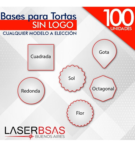 Base Para Tortas Fibroplus 22 Y 23 Cm X100  Bt2223-fp-100