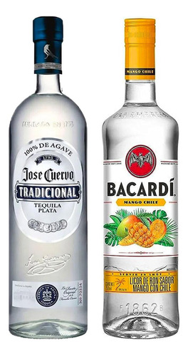Tequila Jose Cuervo 950 Ml + Ron Bacardi Mango Chile 750 Ml